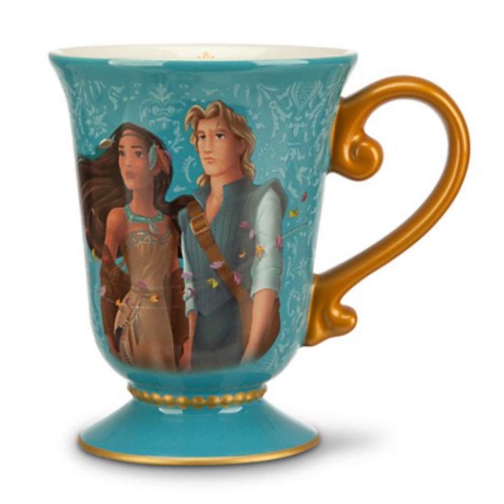 DISNEY Fairytale Designer Collection Mug Blue and Gold Pocahontas BRAND NEW
